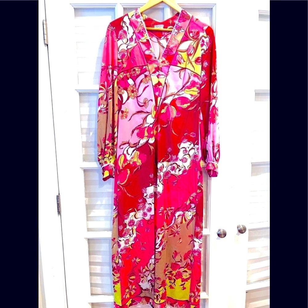 💐VINTAGE EMILIO PUCCI EPFR HOST PICK 1960s Caftan S - Picture 4 of 8